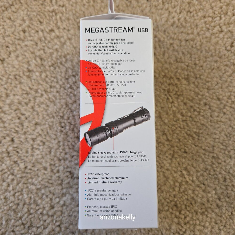 NIB Streamlight MegaStream USB Tactical Flashlight **1800 LUMENS** LEO Police - Picture 5 of 8